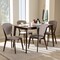 Baxton Studio Tarelle Walnut-Finished Grey Upholstered 5-Piece Dining Set 143-8068 - alternate 2